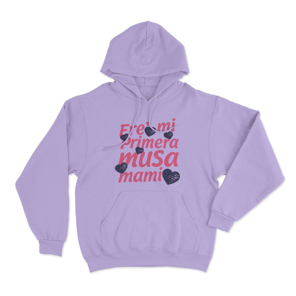 Ere’ mi Primera Musa Mami Unisex Hoodie Purple Ere mi Primera Musa Mami Unisex Hoodie Purple
