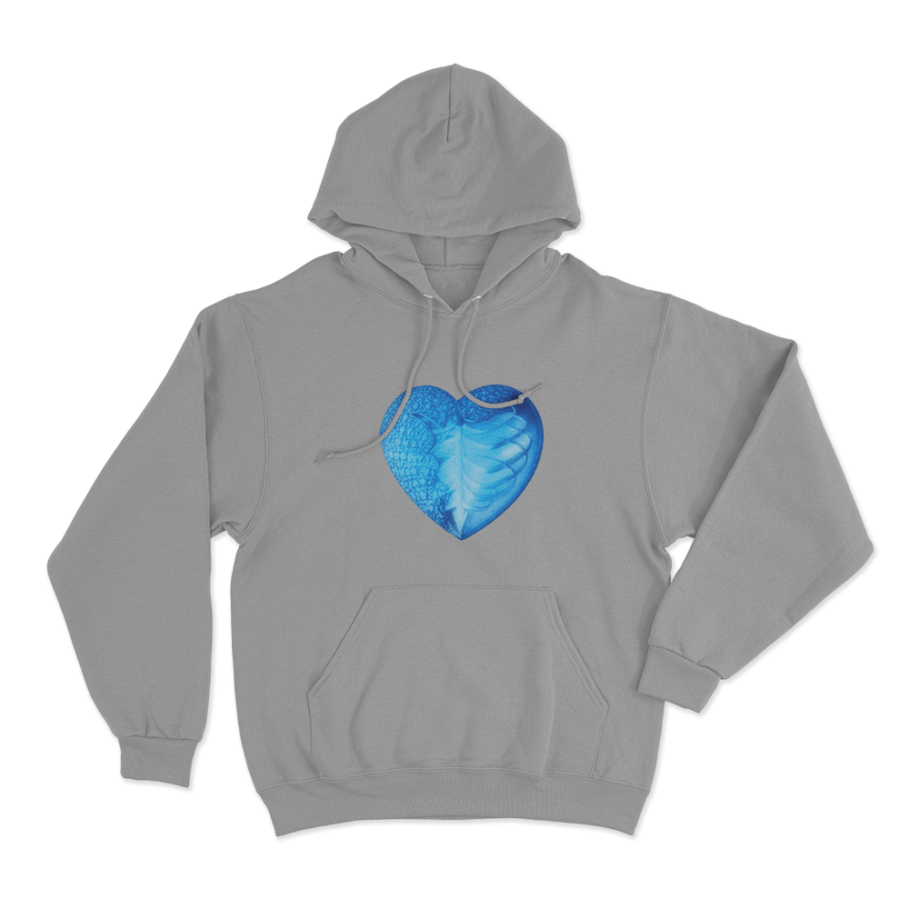 Infinite Heart Unisex Hoodie Grey Infinite Heart Unisex Hoodie Grey