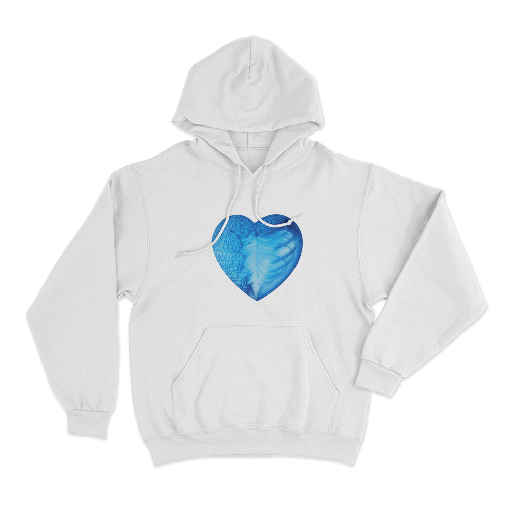 Infinite Heart Unisex Hoodie White Infinite Heart Unisex Hoodie White