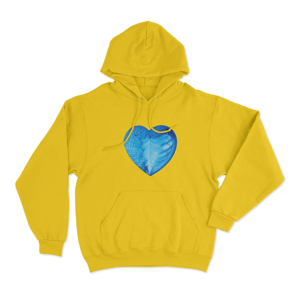 Infinite Heart Unisex Hoodie Yellow Infinite Heart Unisex Hoodie Yellow
