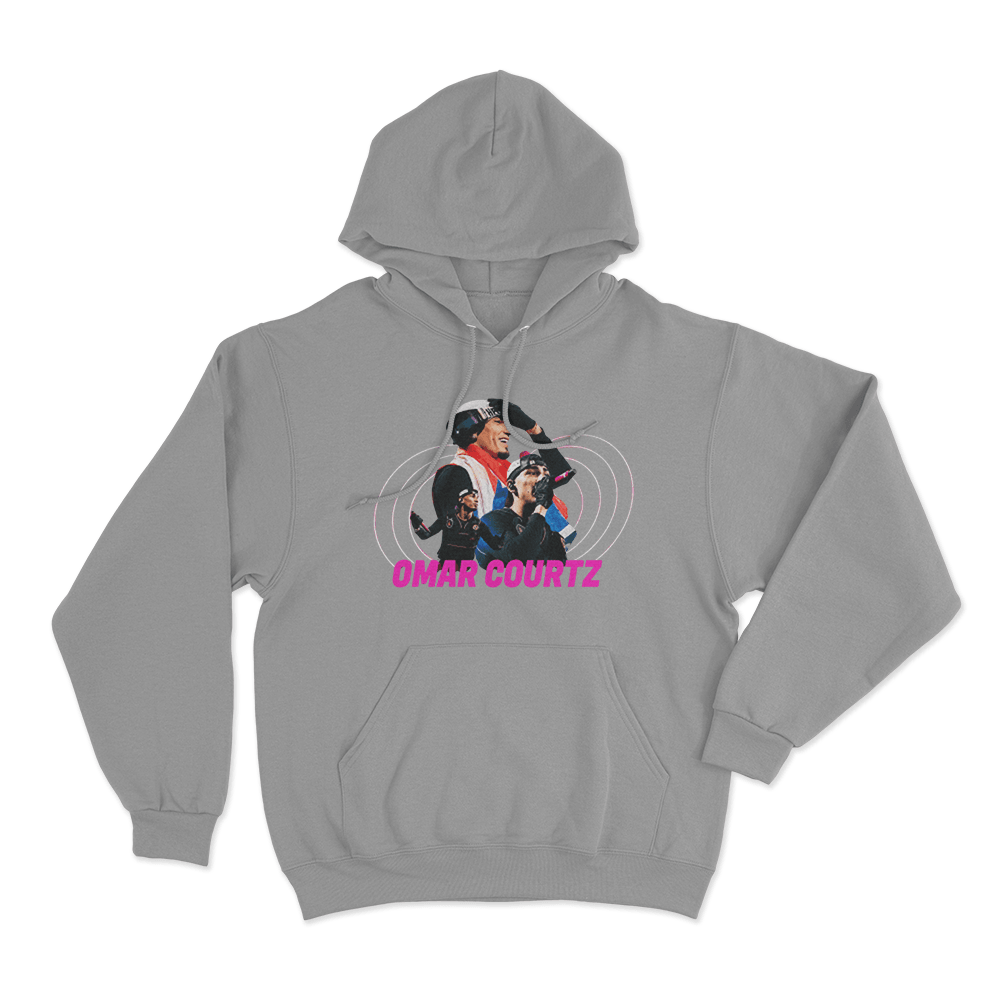 Omar Courtz Portriat Unisex Hoodie Grey Omar Courtz Portriat Unisex Hoodie Grey