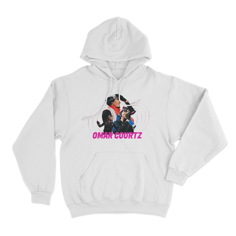 Omar Courtz Portriat Unisex Hoodie White Omar Courtz Portriat Unisex Hoodie White
