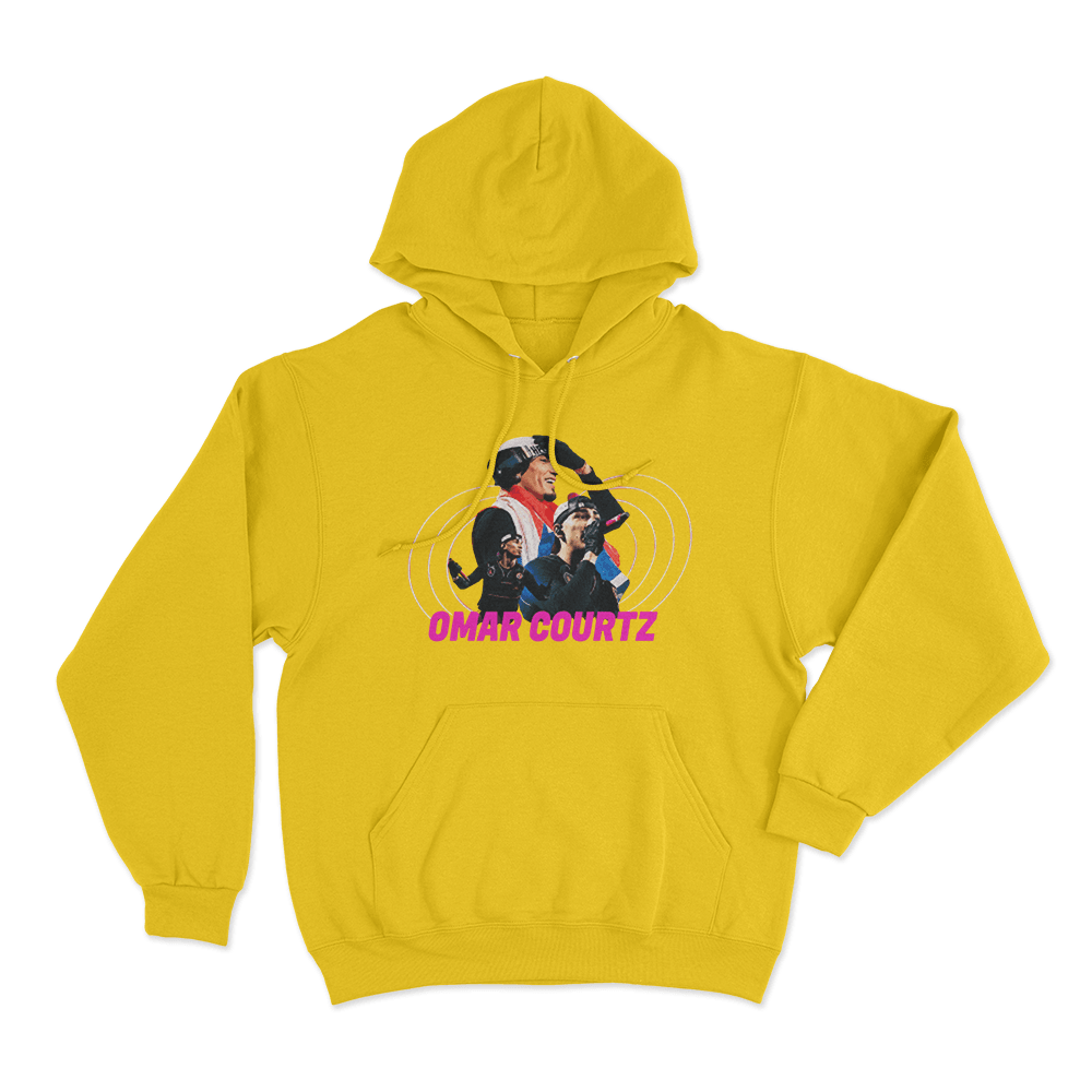 Omar Courtz Portriat Unisex Hoodie Yellow Omar Courtz Portriat Unisex Hoodie Yellow