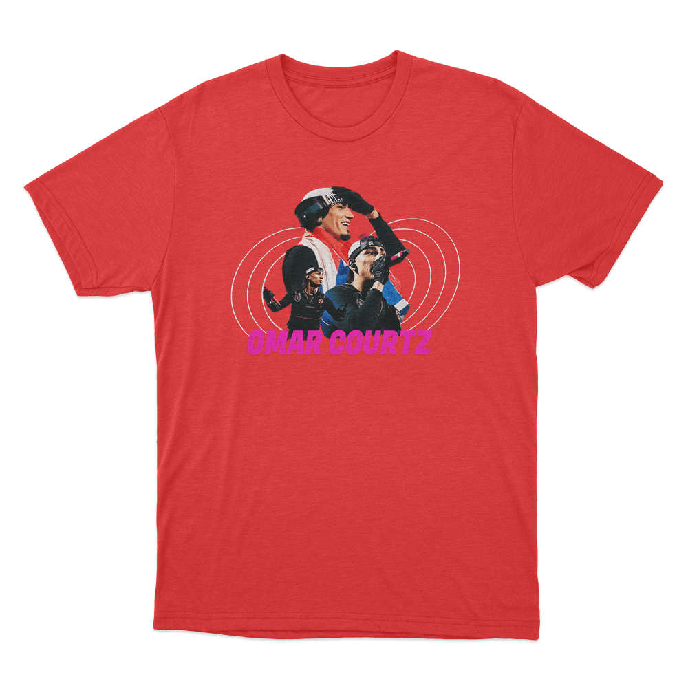 Omar Courtz Portriat Unisex T Shirt Red Omar Courtz Portriat Unisex T Shirt Red