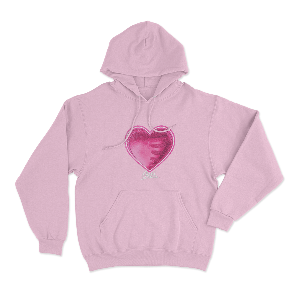 Ousi Heart Unisex Hoodie Pink Ousi Heart Unisex Hoodie Pink