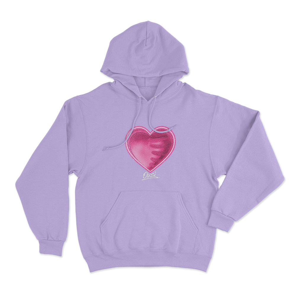 Ousi Heart Unisex Hoodie Purple Ousi Heart Unisex Hoodie Purple