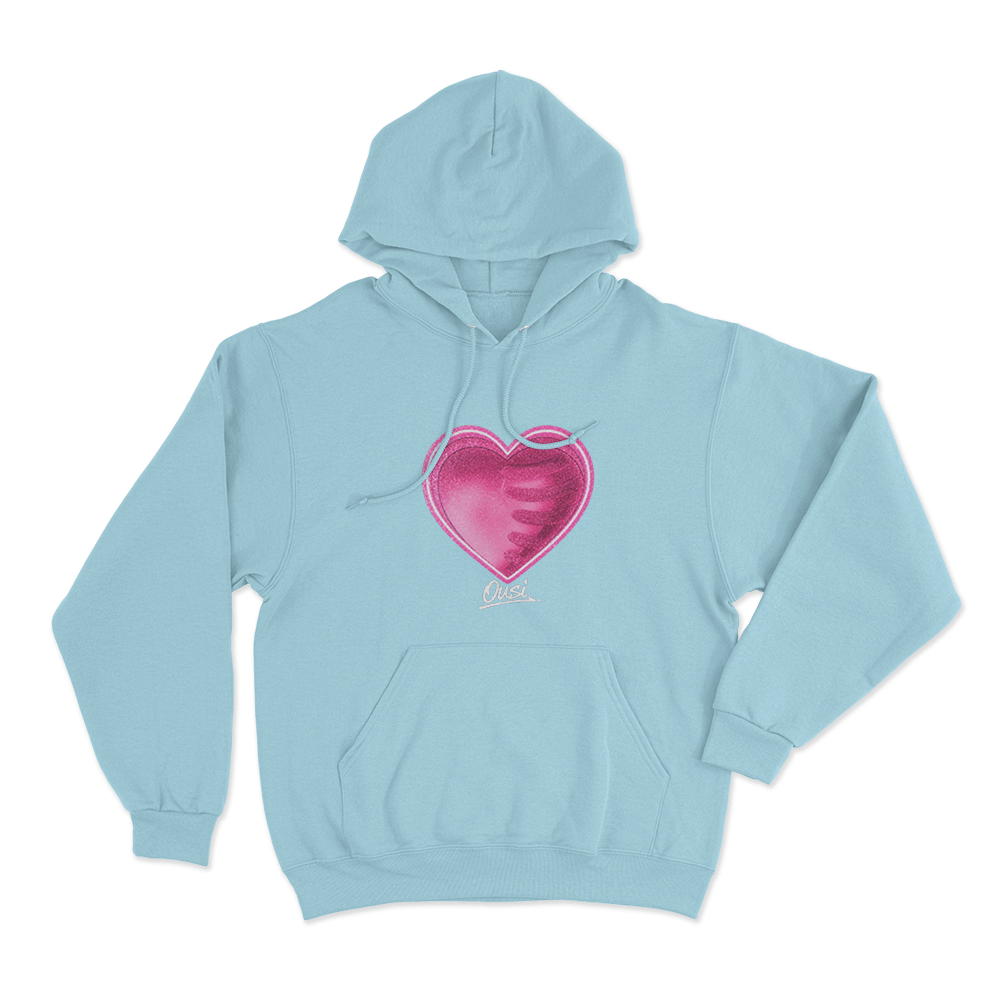 Ousi Heart Unisex Hoodie Sky Blue Ousi Heart Unisex Hoodie Sky Blue