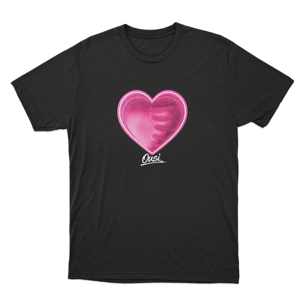 Ousi Heart Unisex T Shirt Black Ousi Heart Unisex T Shirt Black