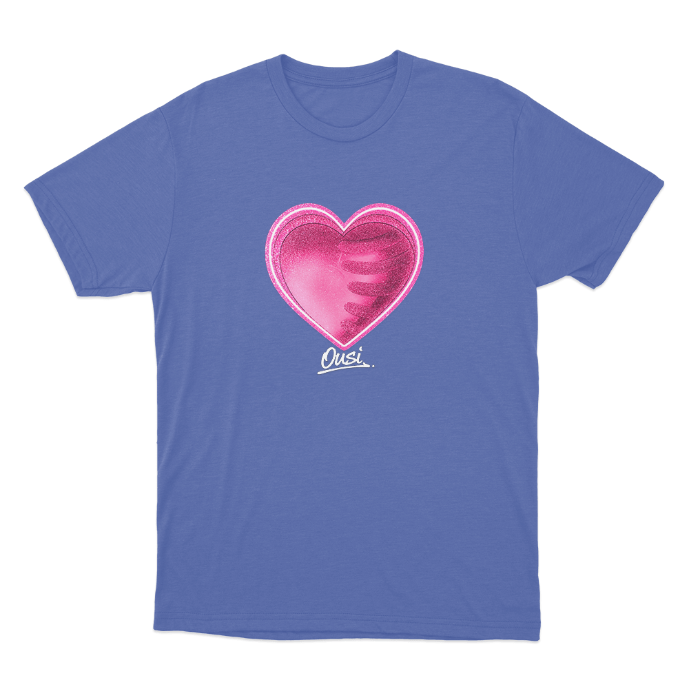 Ousi Heart Unisex T Shirt Blue Ousi Heart Unisex T Shirt Blue