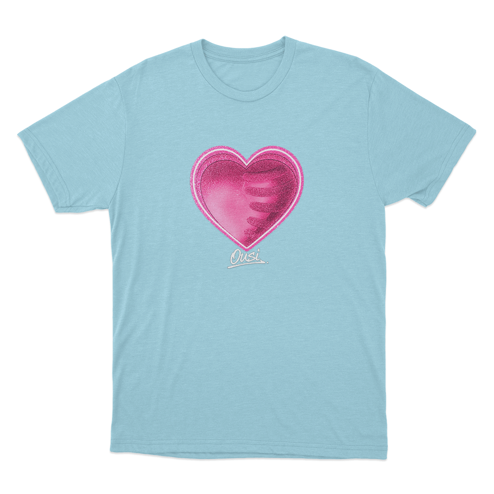 Ousi Heart Unisex T Shirt Sky Blue Ousi Heart Unisex T Shirt Sky Blue