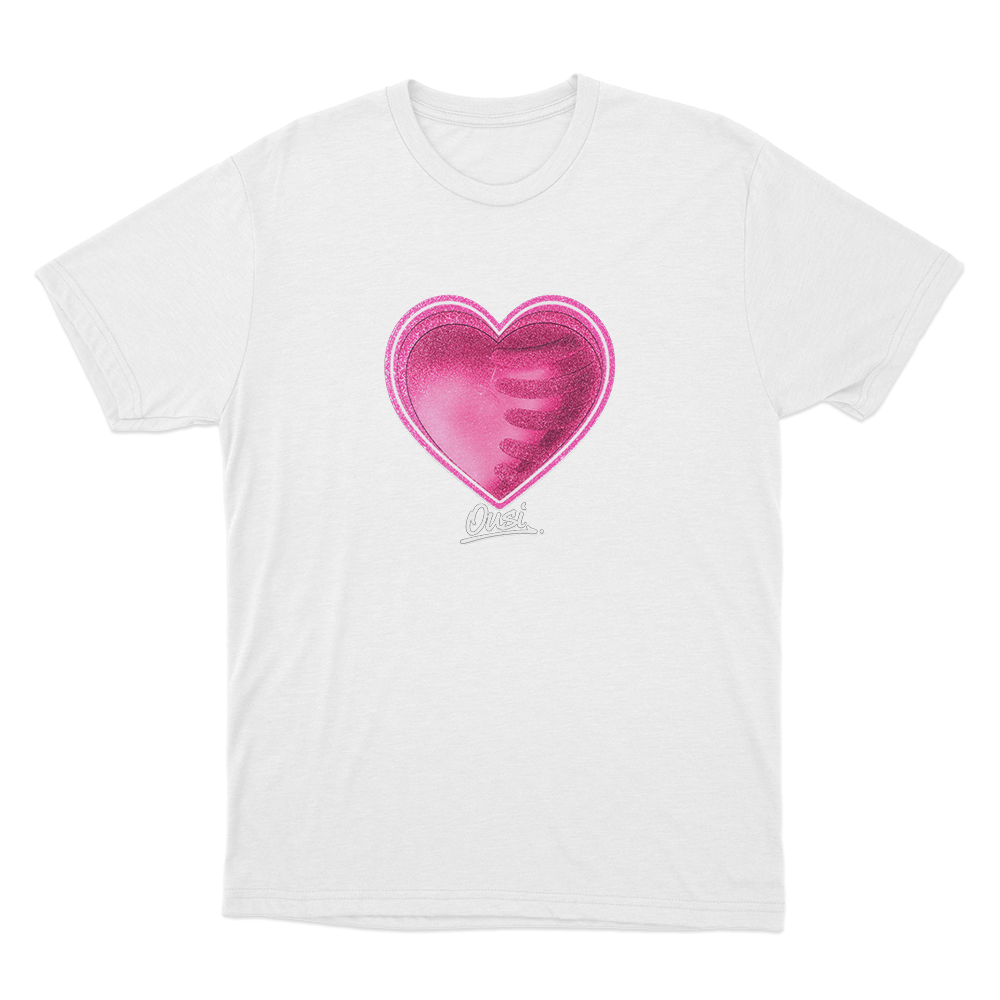 Ousi Heart Unisex T Shirt White Ousi Heart Unisex T Shirt White