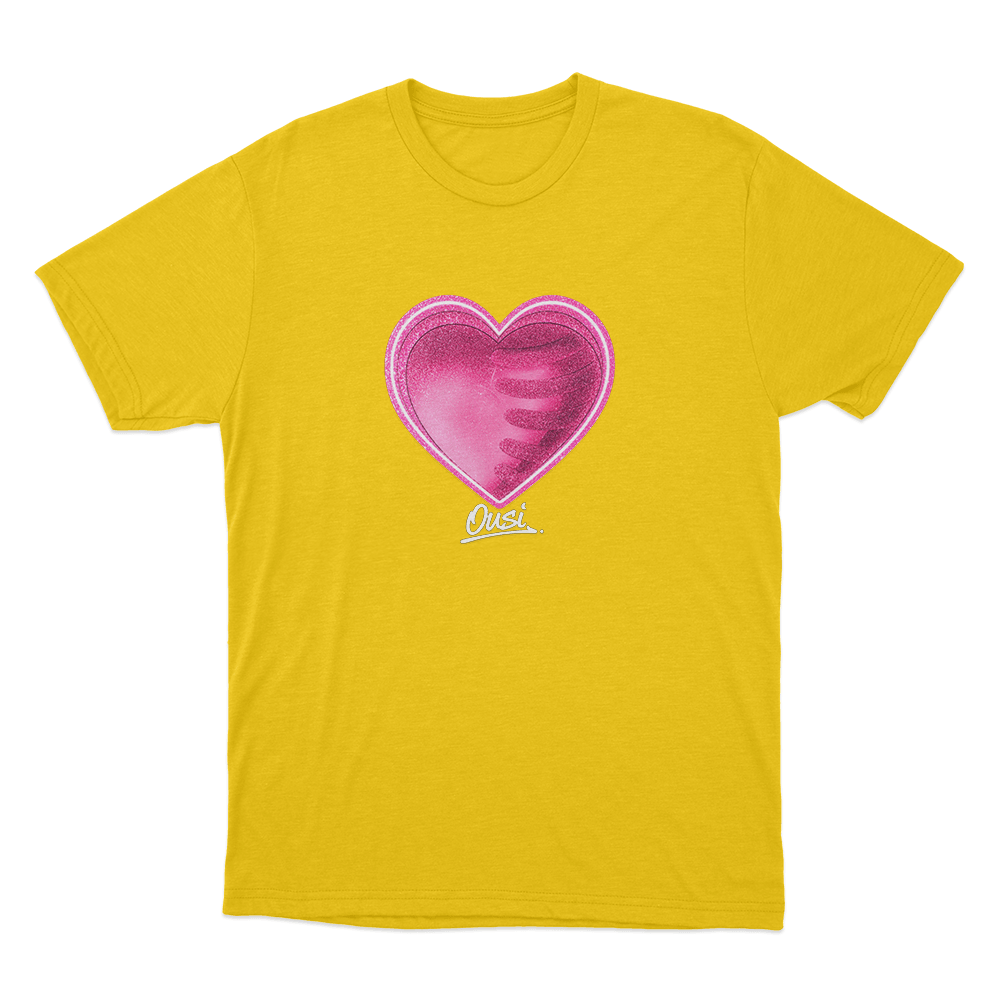 Ousi Heart Unisex T Shirt Yellow Ousi Heart Unisex T Shirt Yellow